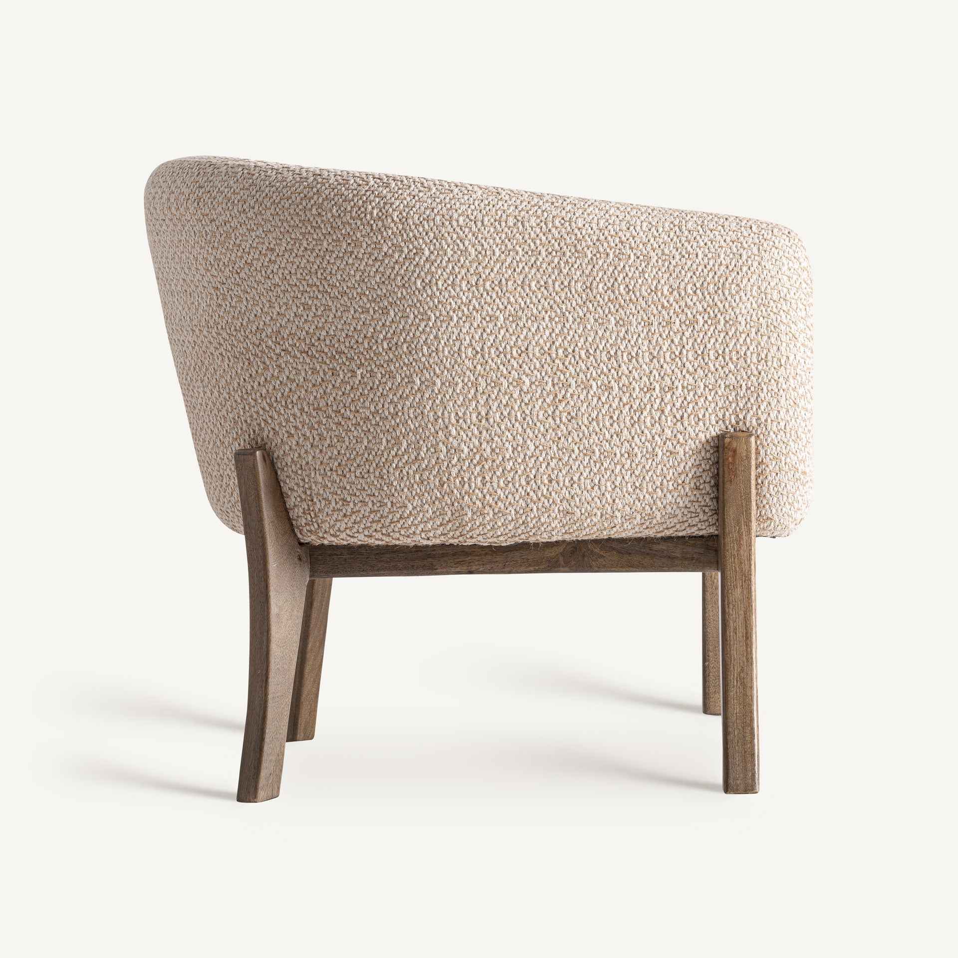 Bambua Liermo poltrona crema legno mango