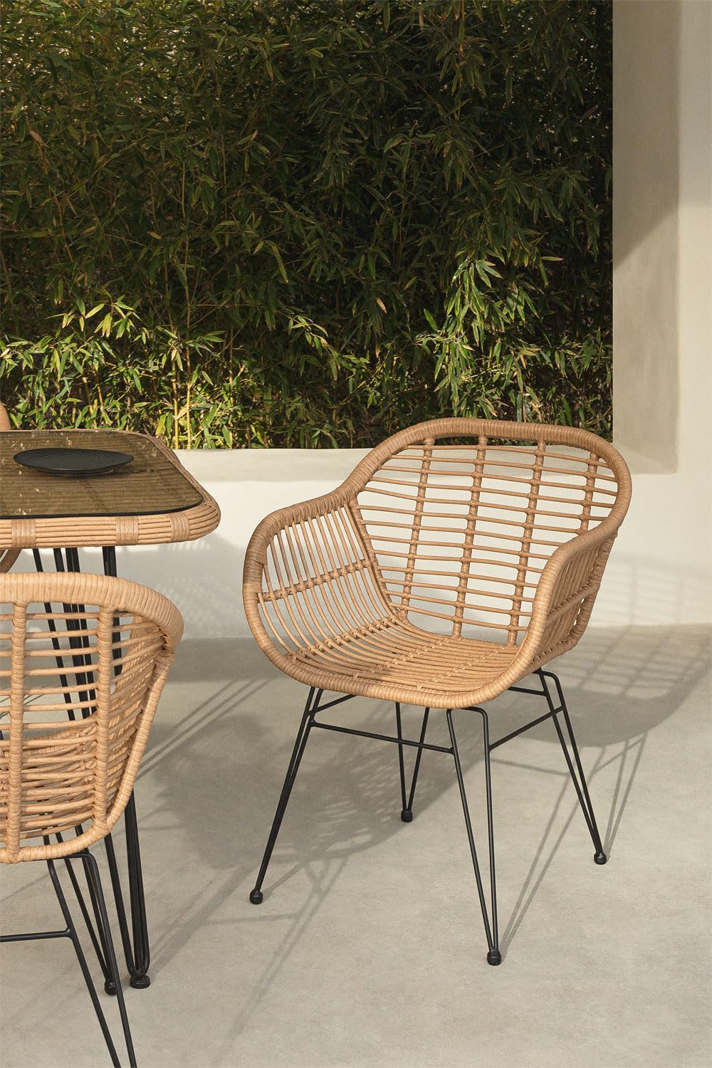 Sklum Zole sedia da giardino rattan sintetico braccioli