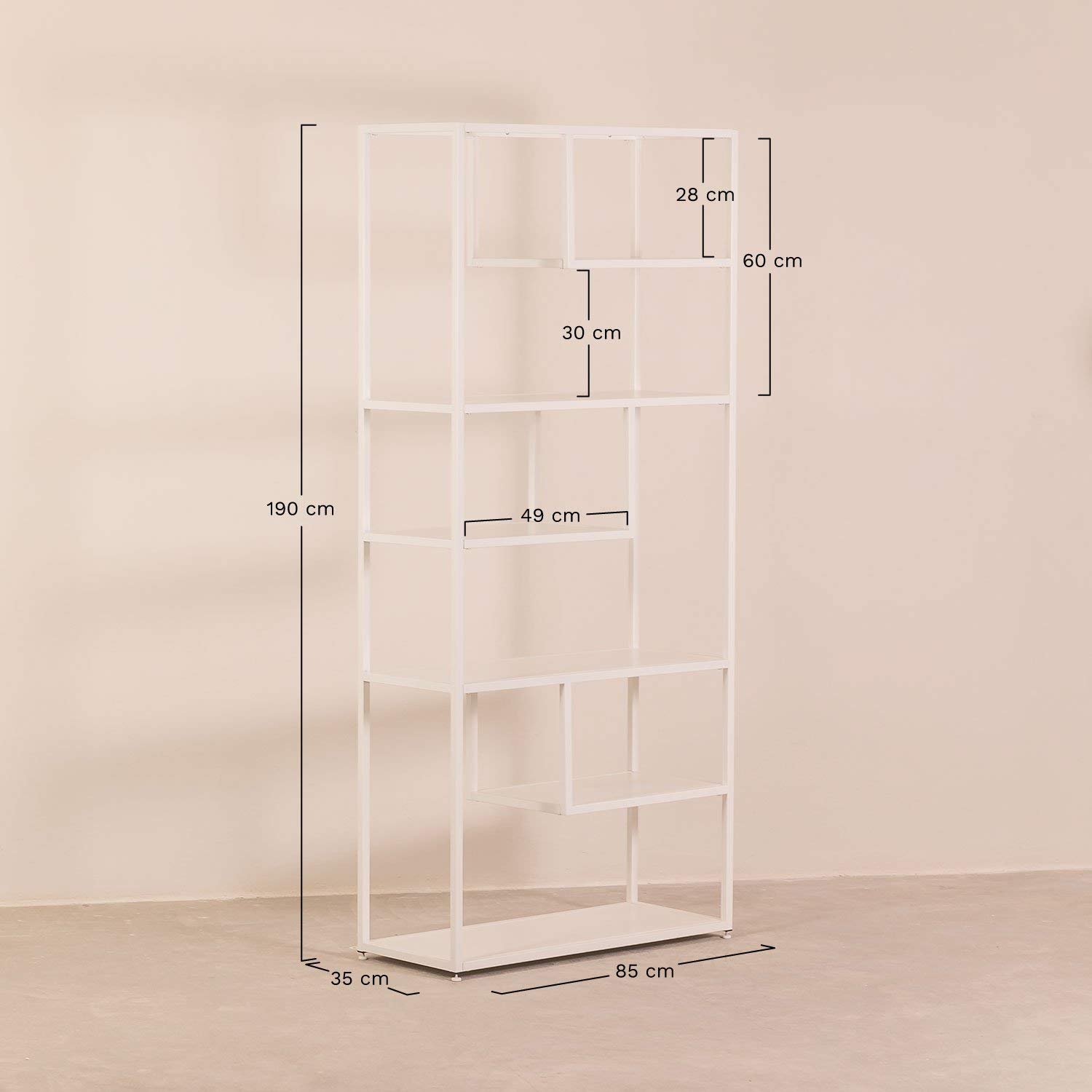 Sklum Thura Libreria in Acciaio Giallo Fresia 190 cm