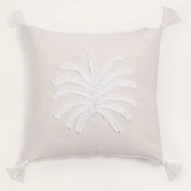 Sklum Goias Gardenia cuscino quadrato cotone 45x45 bianco