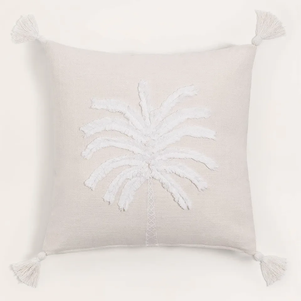 Sklum Goias Gardenia cuscino quadrato cotone 45x45 bianco