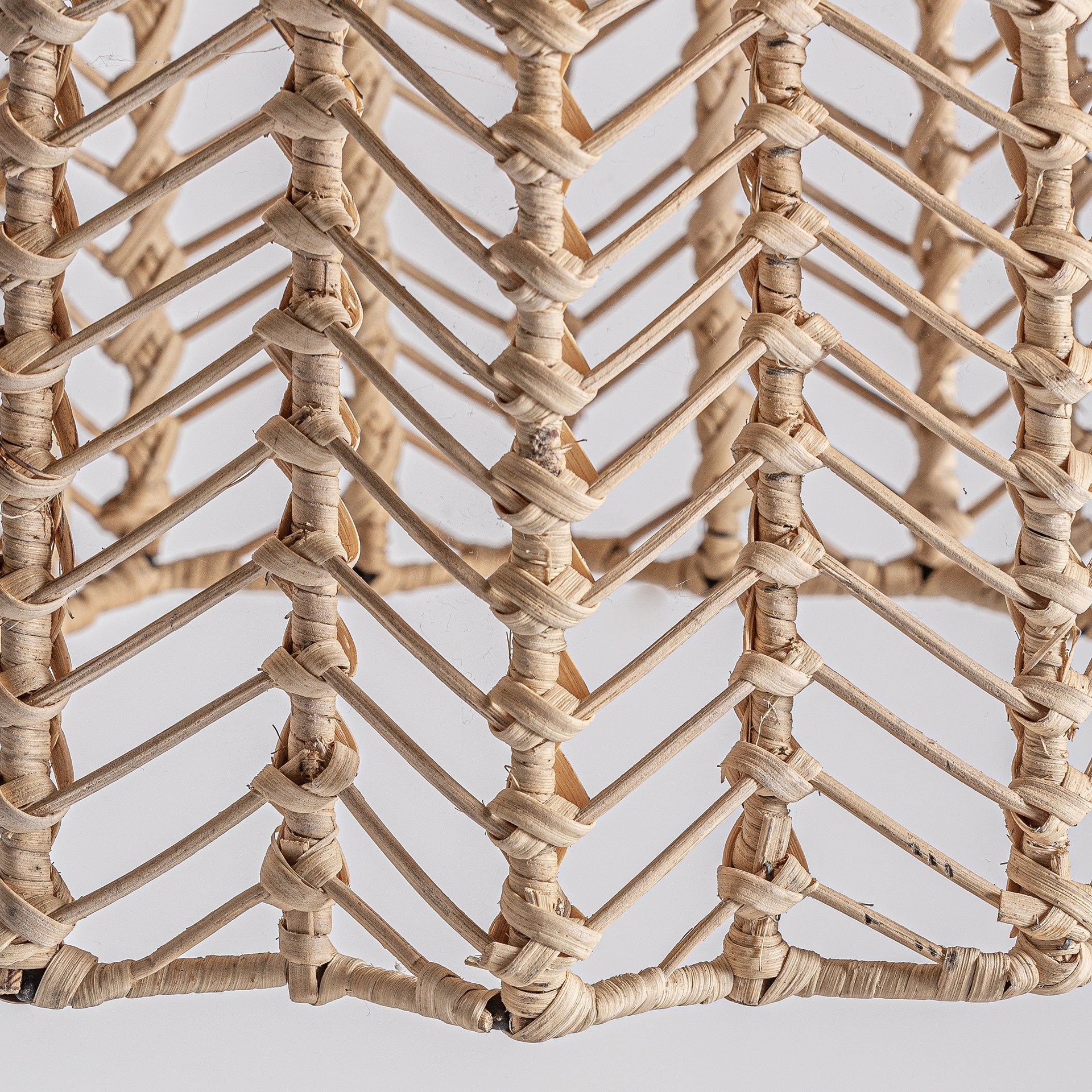 Bambua Plissé lampada a sospensione rattan naturale