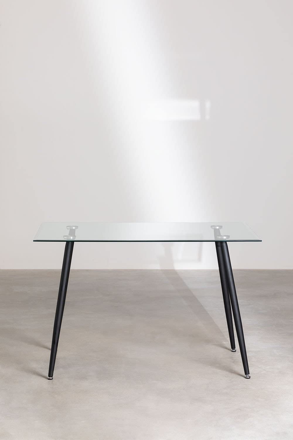 Sklum Lahs tavolo da pranzo in vetro 120x80 cm nero