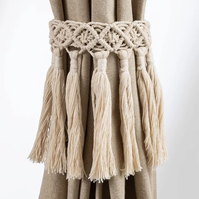 Sklum Milena fermatende in cotone beige crema set 2