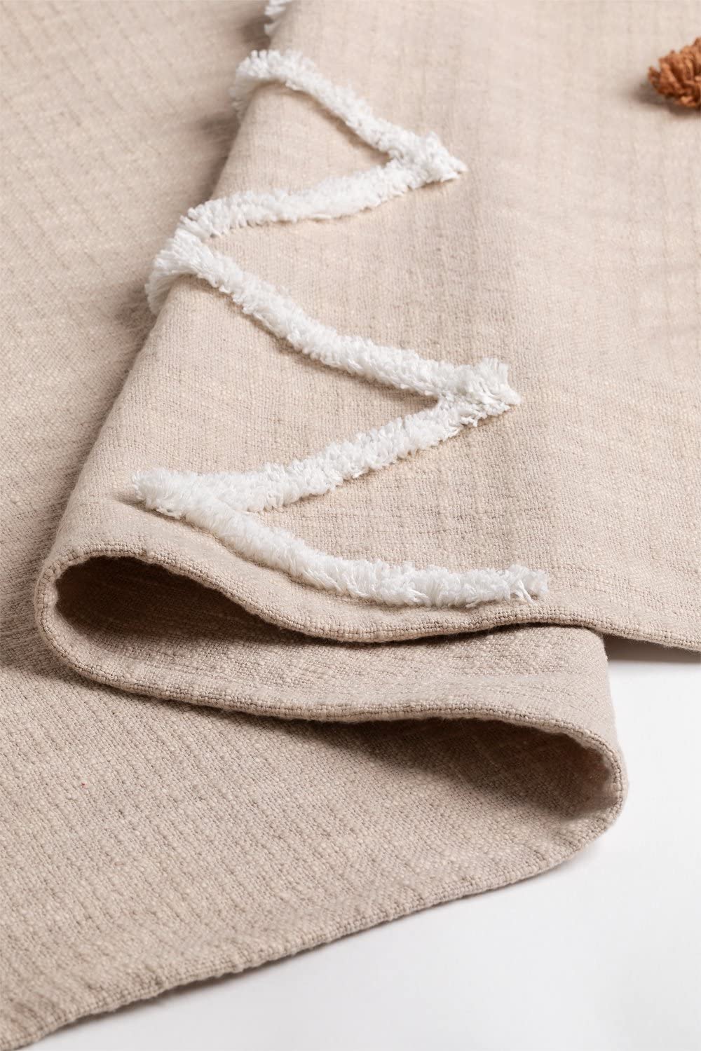 Sklum Esmolyan coperta in cotone 194x108 cm con frange