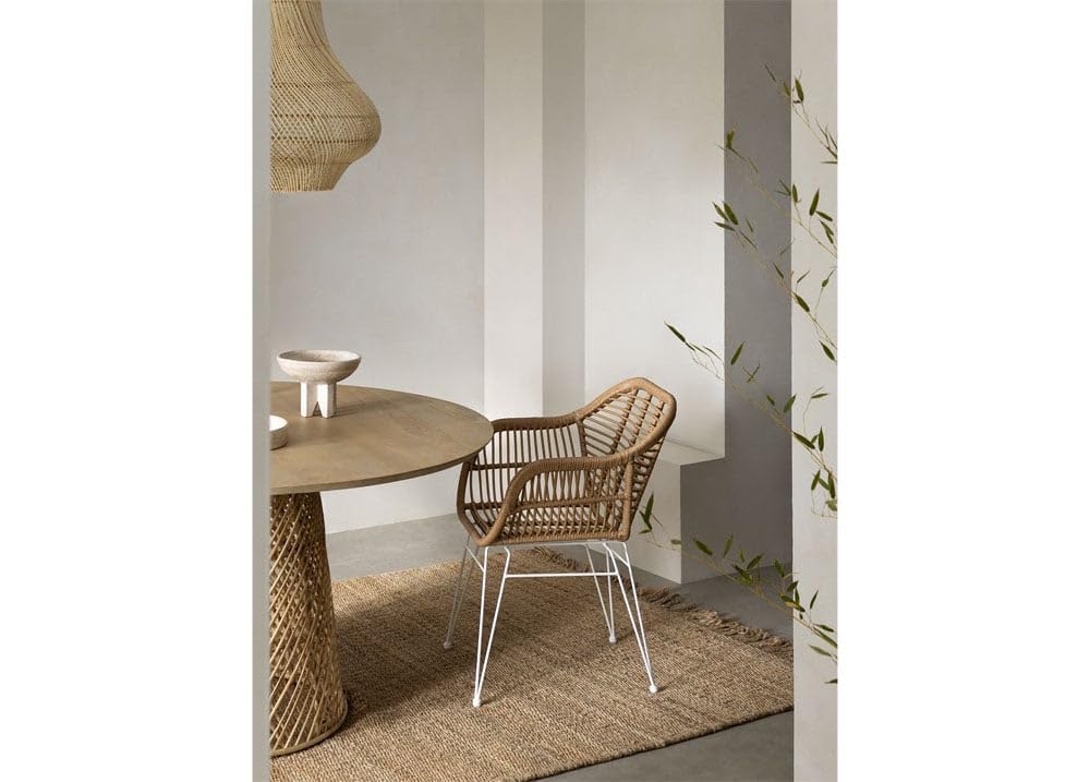 Sklum Zole Sedia da Giardino in Vimini Sintetico