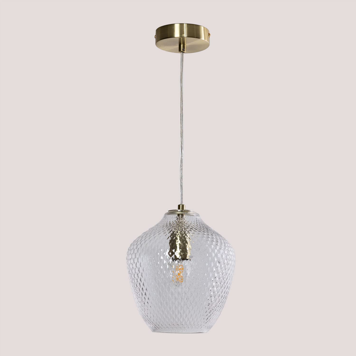 Sklum Taylor lampada da soffitto ferro vetro dorato