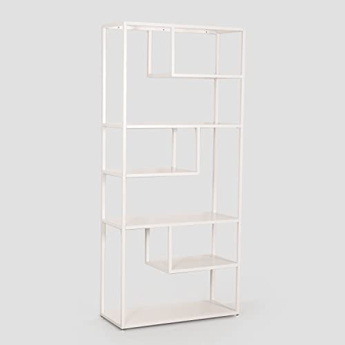 Sklum Thura libreria bianca in acciaio 190 cm