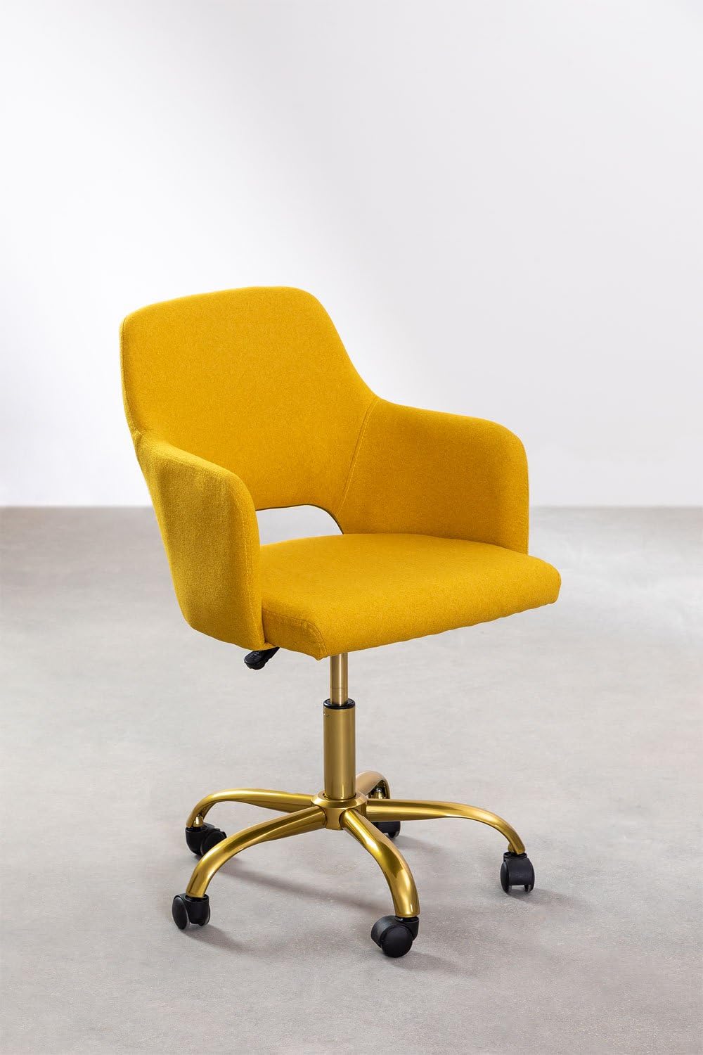 Sklum Egnan sedia da scrivania con rotelle base oro