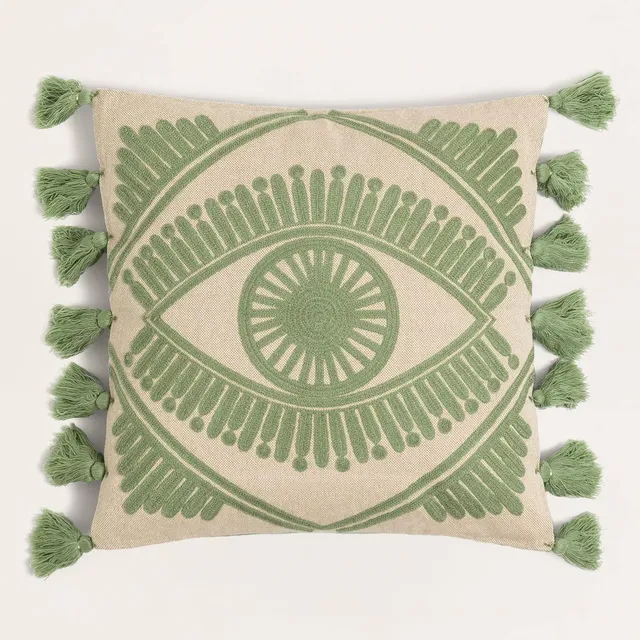 Sklum Osvid cuscino cotone 45x45 cm verde olivastro