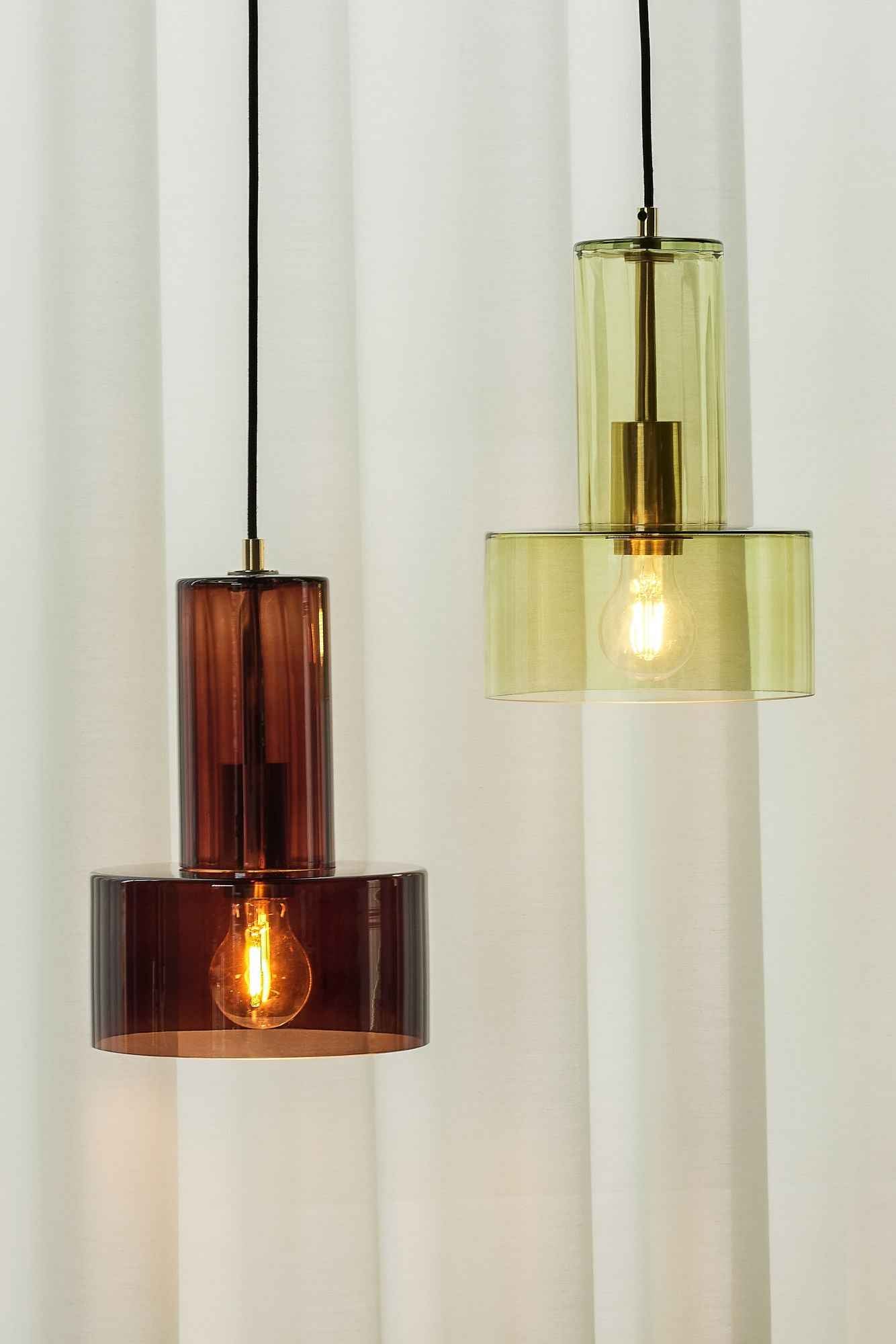 Bambua Ripple Amber lampada a soffitto ambra