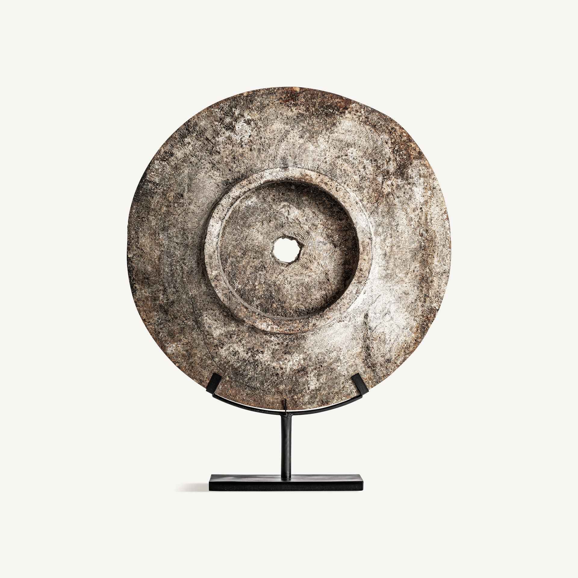 Bambua figura decorativa disco legno suar ferro