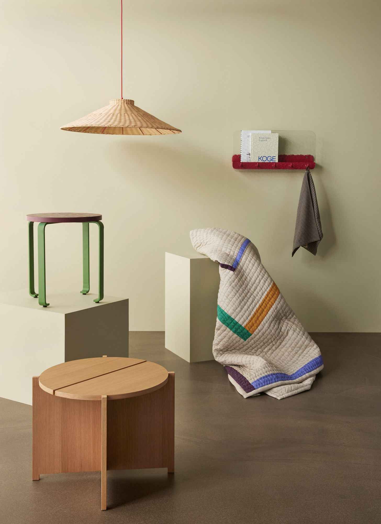 Bambua Twist Square 260x260 copriletto sabbia cotone