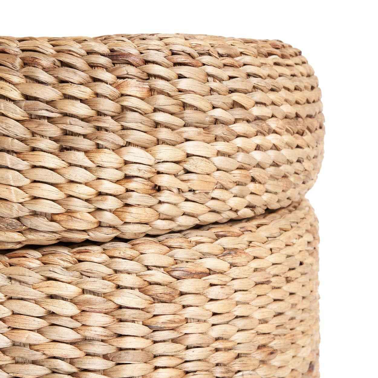 Bambua Circle pouf contenitore tondo naturale