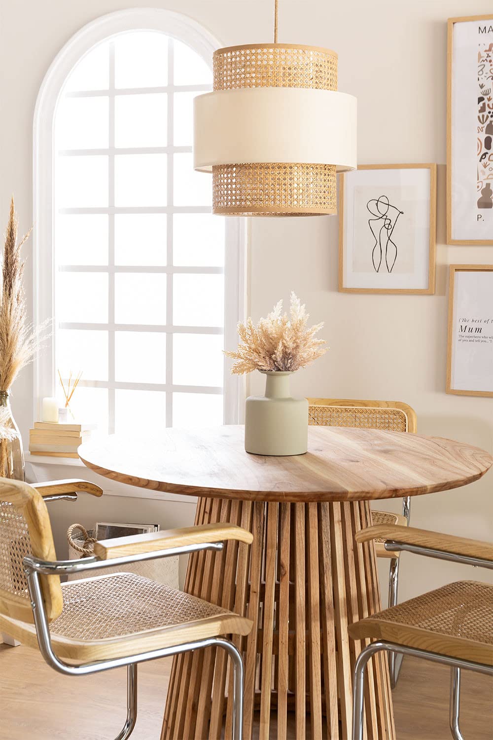 Sklum Satu plafoniera rattan nera Ø40 cm
