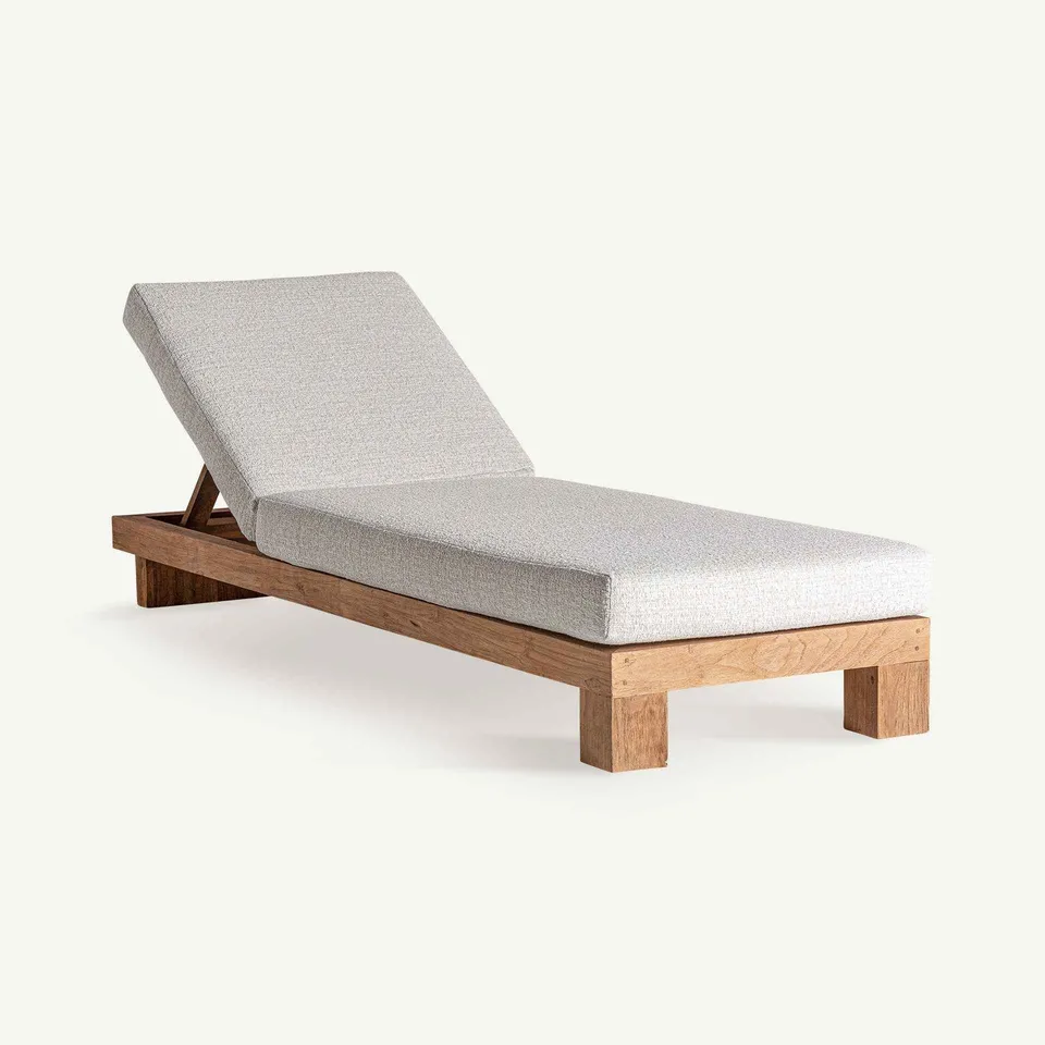 Bambua Testa lettino prendisole in teak