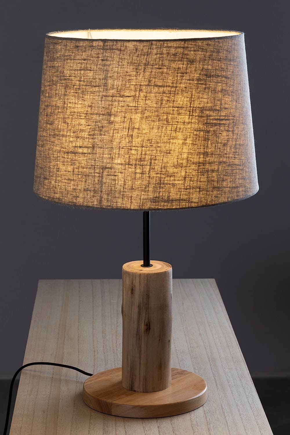 Sklum Ulga lampada da tavolo lino legno naturale