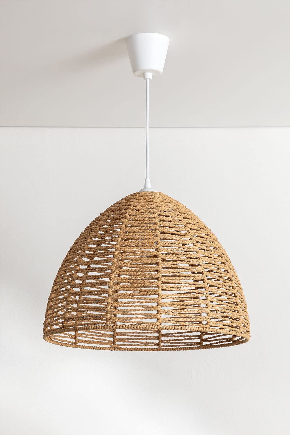 Sklum Bergges lampadario carta intrecciata natural