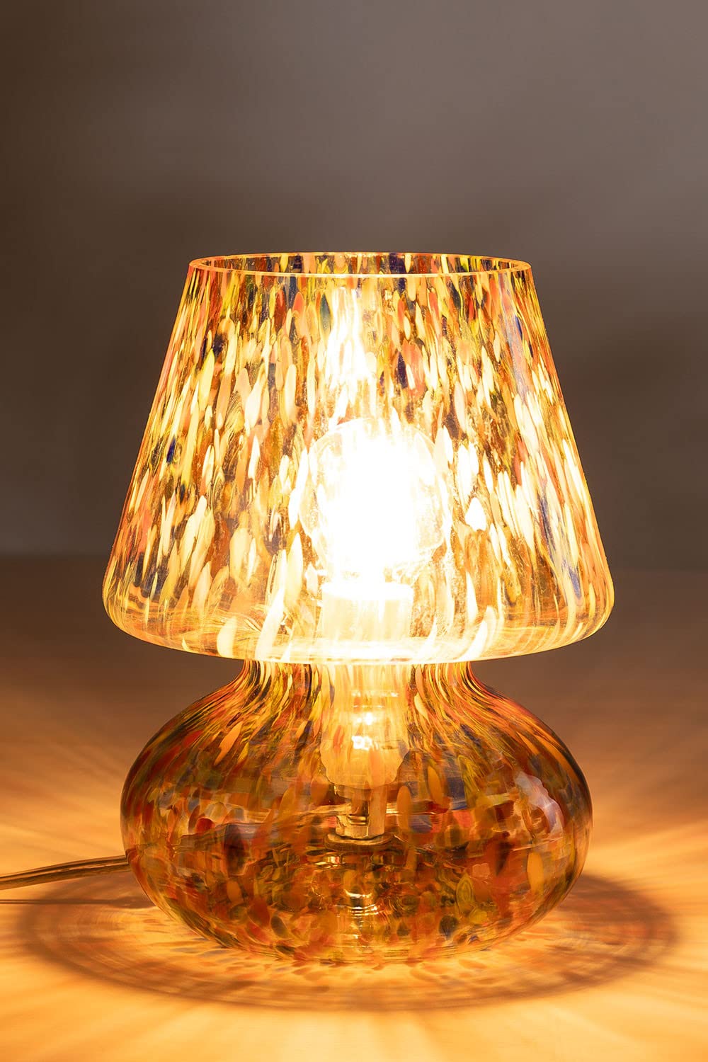 Sklum Suri lampada da tavolo in vetro E14 Ø16 cm