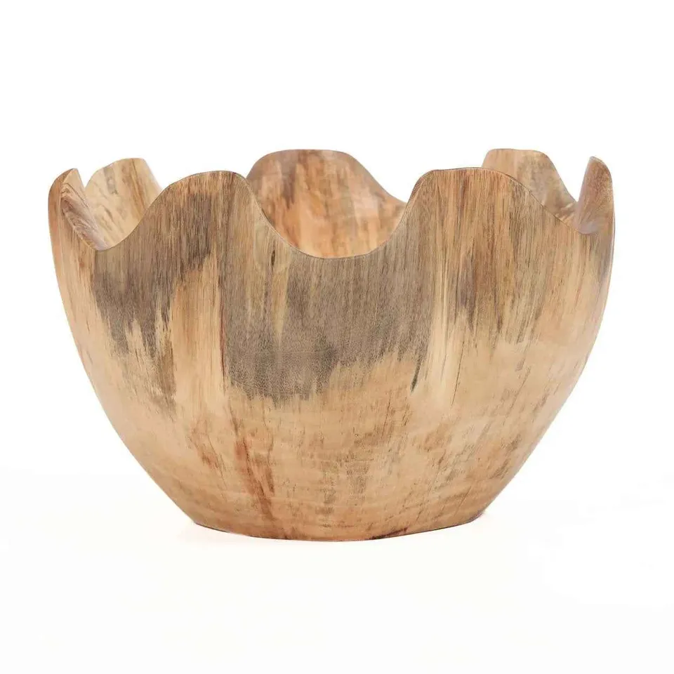 Bambua Ifefe ciotola portafrutta legno teak naturale