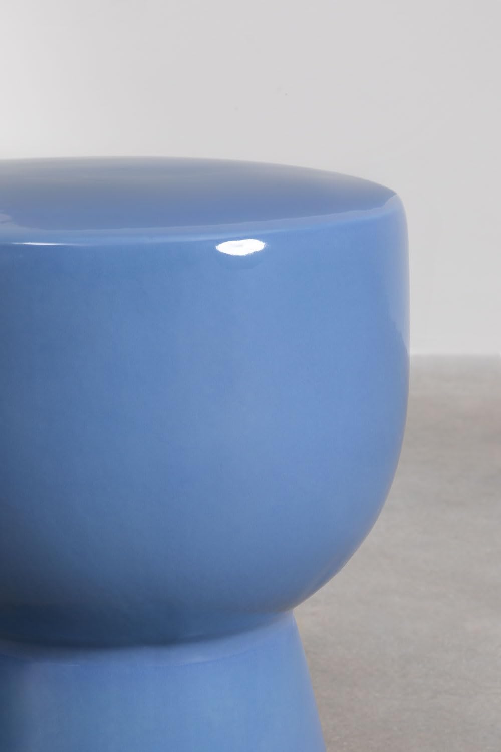 Sklum Kaly tavolino rotondo ceramica 34 cm Blu Niagara