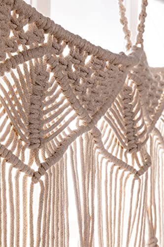 Sklum Zulema tenda macramè 110x215 cm beige crema cotone
