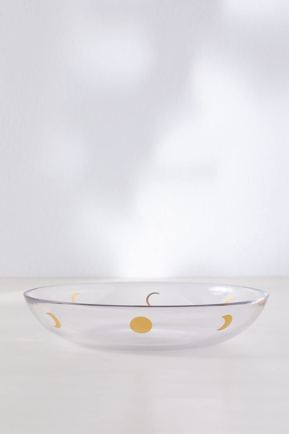 Sklum Exton Set 4 Piatti Fondi in Vetro 21,5 cm Oro