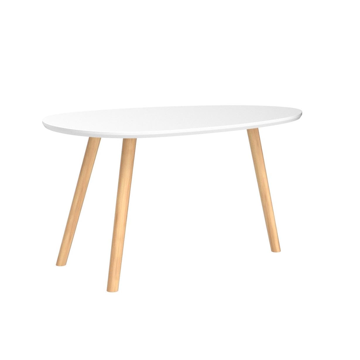 Sklum Gudda Tavolino Legno Frassino Bianco 75 cm