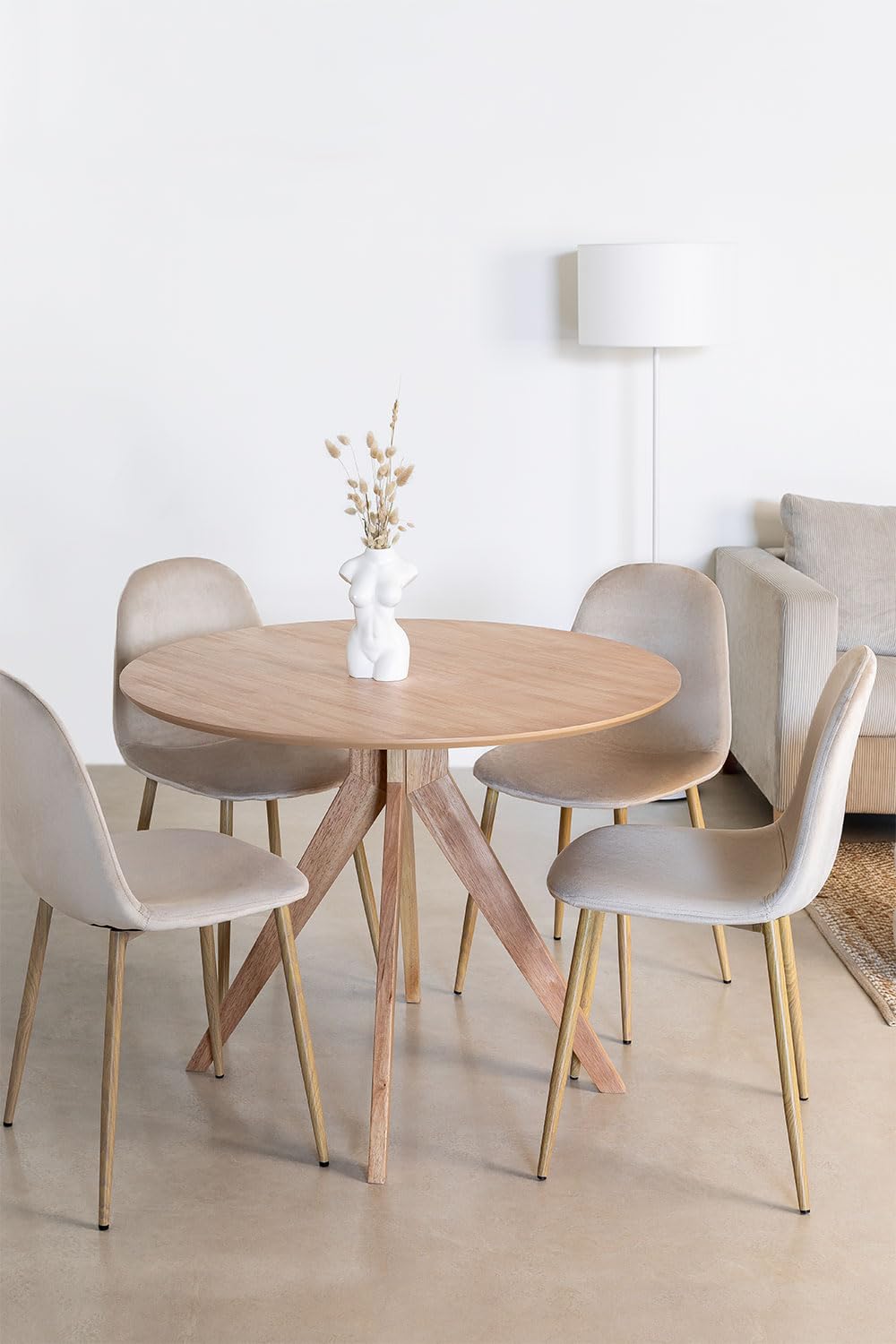 Sklum Sekiz Ø100 cm tavolo da pranzo rotondo legno 4 posti