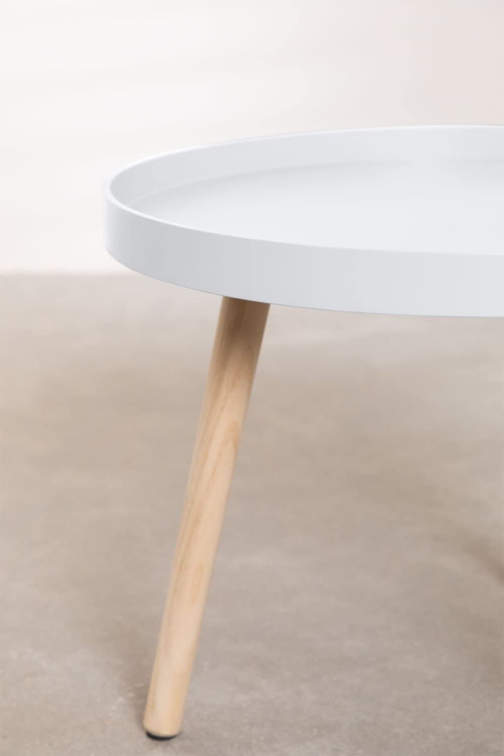 Sklum Sigma tavolino rotondo legno Ø50 naturale gambe pino