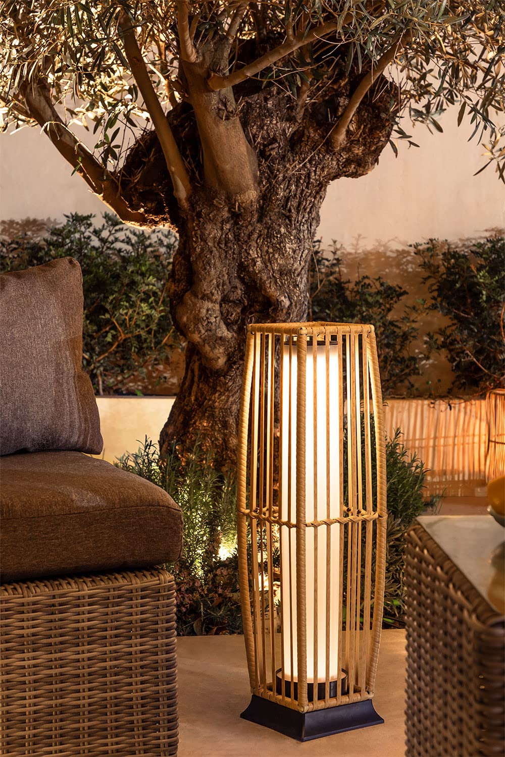 Sklum Arlla lampada da terra solare 68 cm rattan