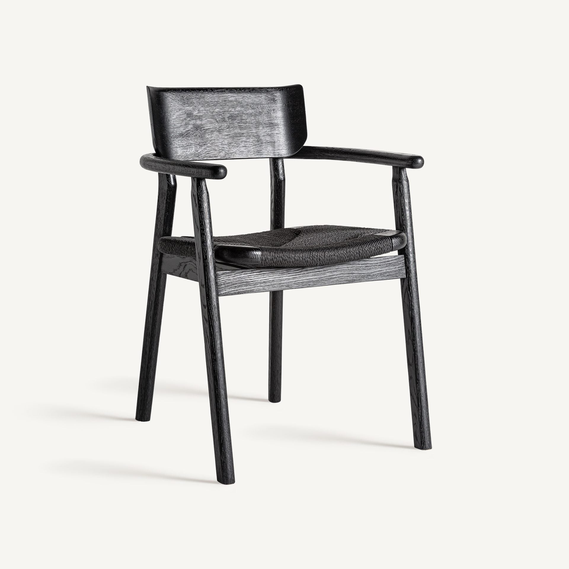 Bambua Tasque sedia da pranzo rovere nero fibra