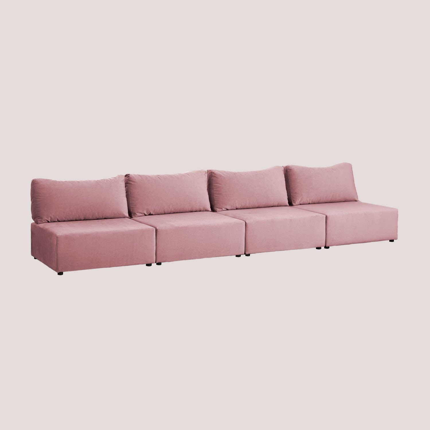 Sklum Kata Velvet divano 4 pezzi rosé velluto