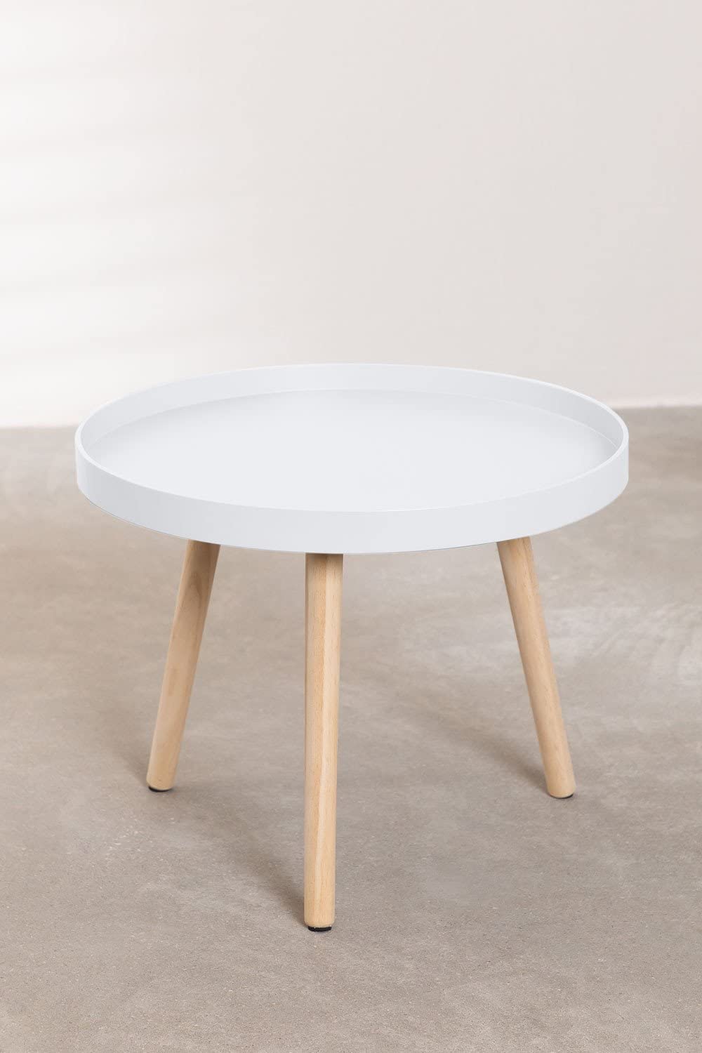 Sklum Sigma tavolino rotondo legno Ø50 naturale gambe pino