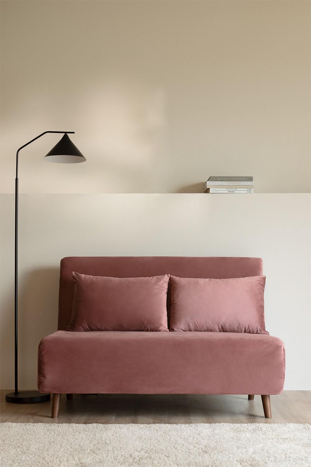 Sklum Elen divano letto 2 posti rosé velluto