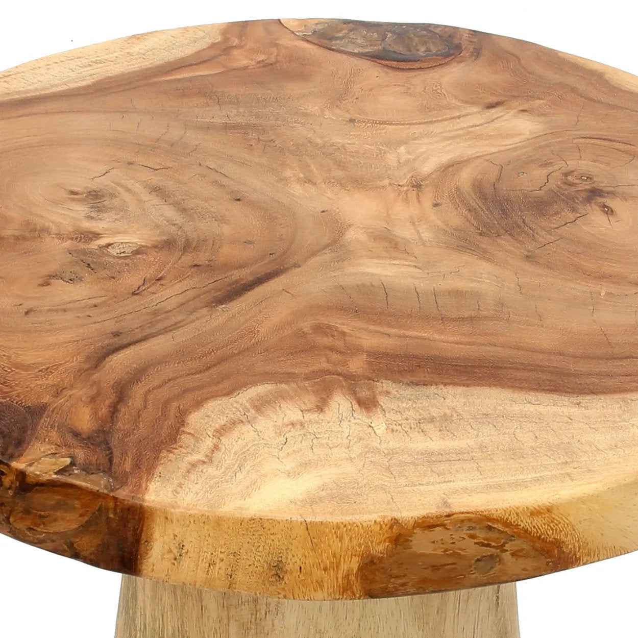 Bambua Timber Conic tavolino legno suar naturale 50