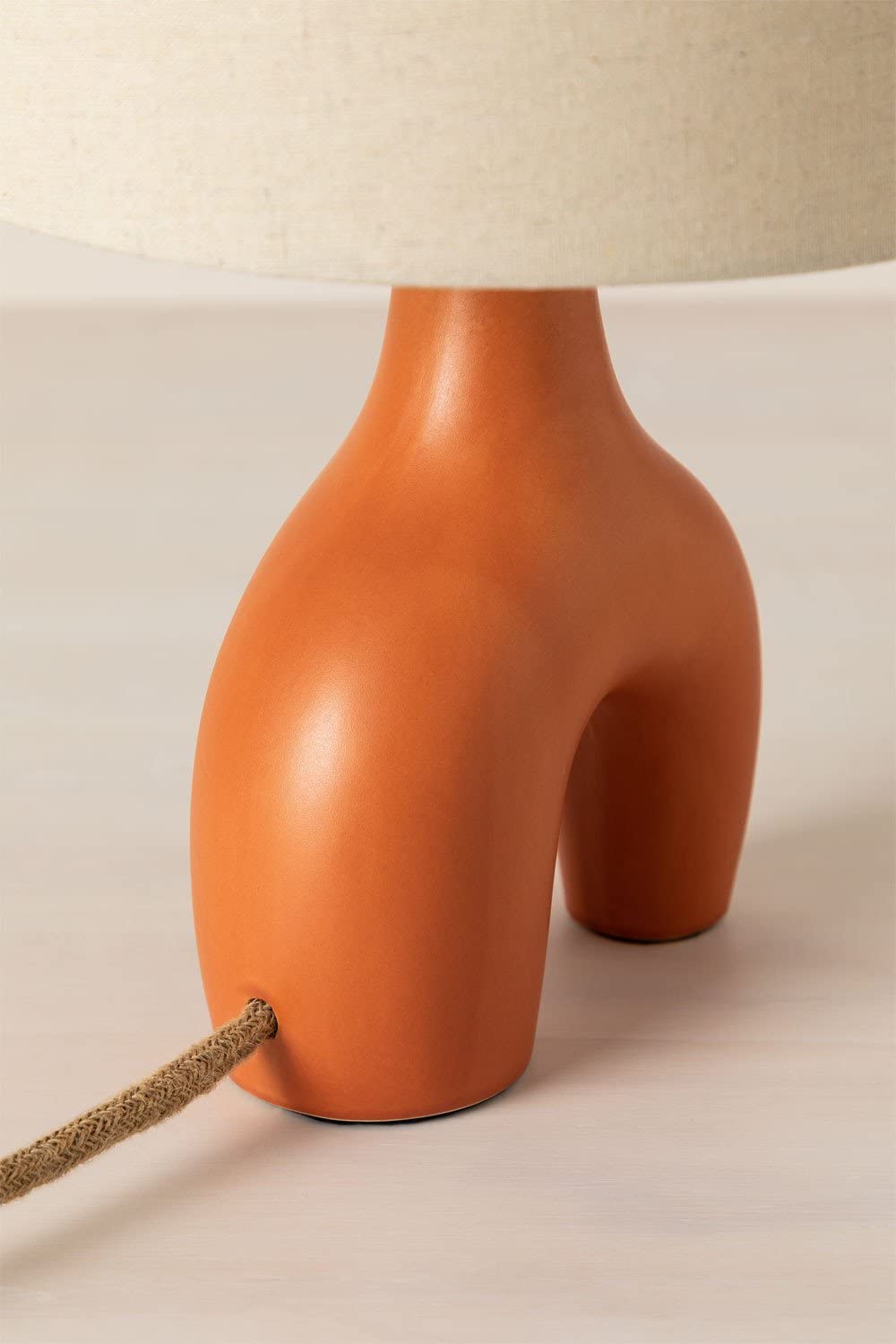 Sklum Mimba lampada tavolo ceramica rosso sienna