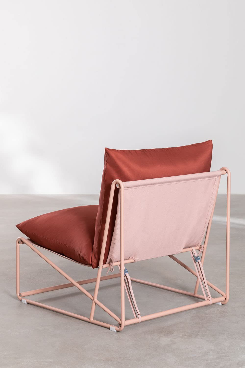 Sklum Amaro Style poltrona da giardino rosso mattone rosa cipria