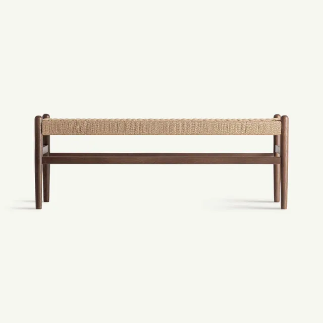 Bambua Flaeh panca legno faggio corda naturale