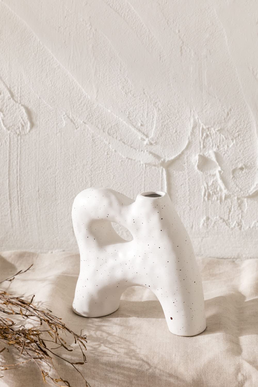 Sklum Laska vaso in ceramica bianco antico