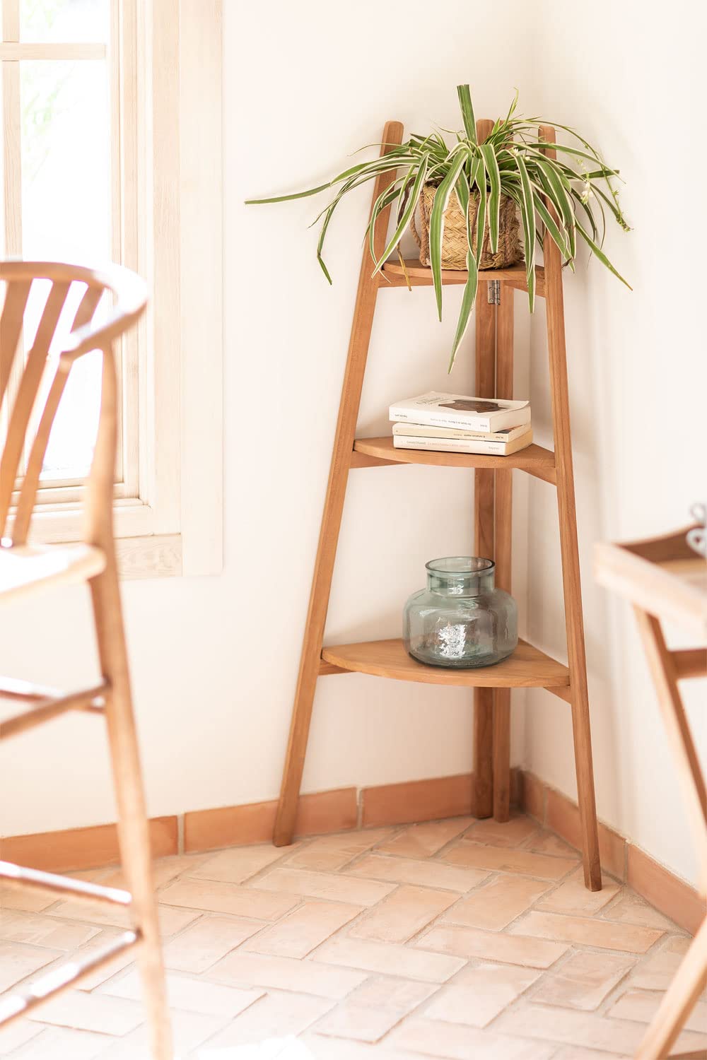 Sklum Jerbas scaffale in legno teak 121 cm