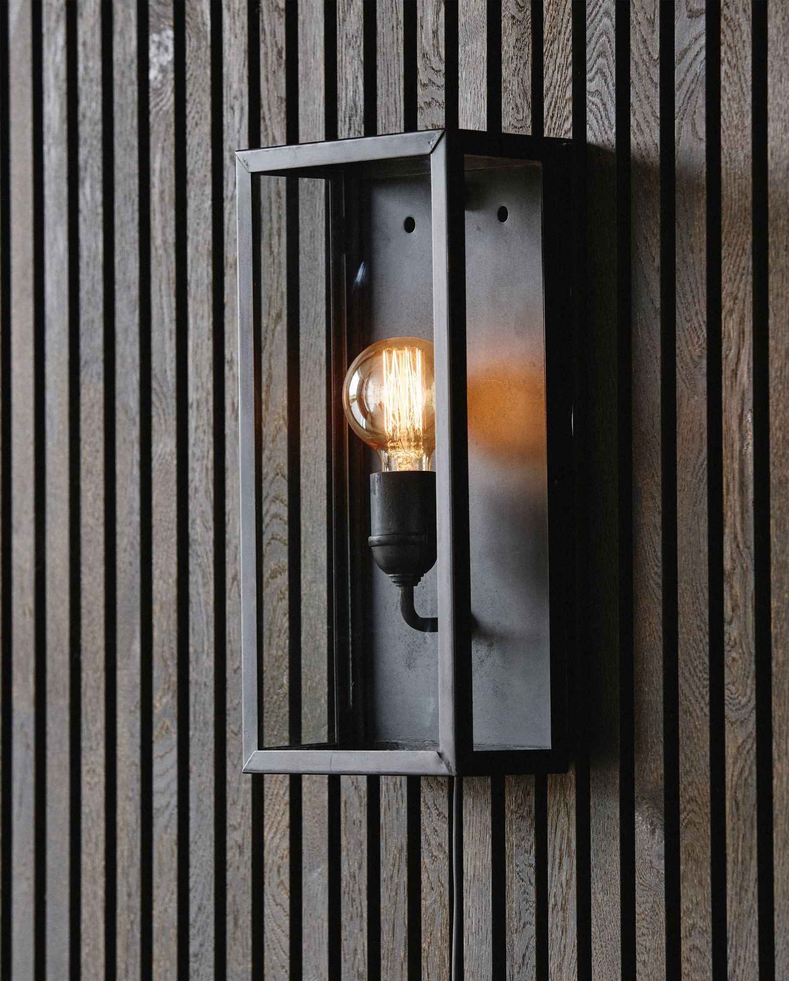 Bambua Eos lampada da parete per esterni nera