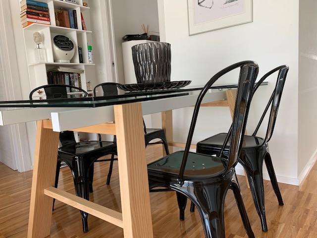 Sklum LIX set 4 sedie sala da pranzo acciaio lucido