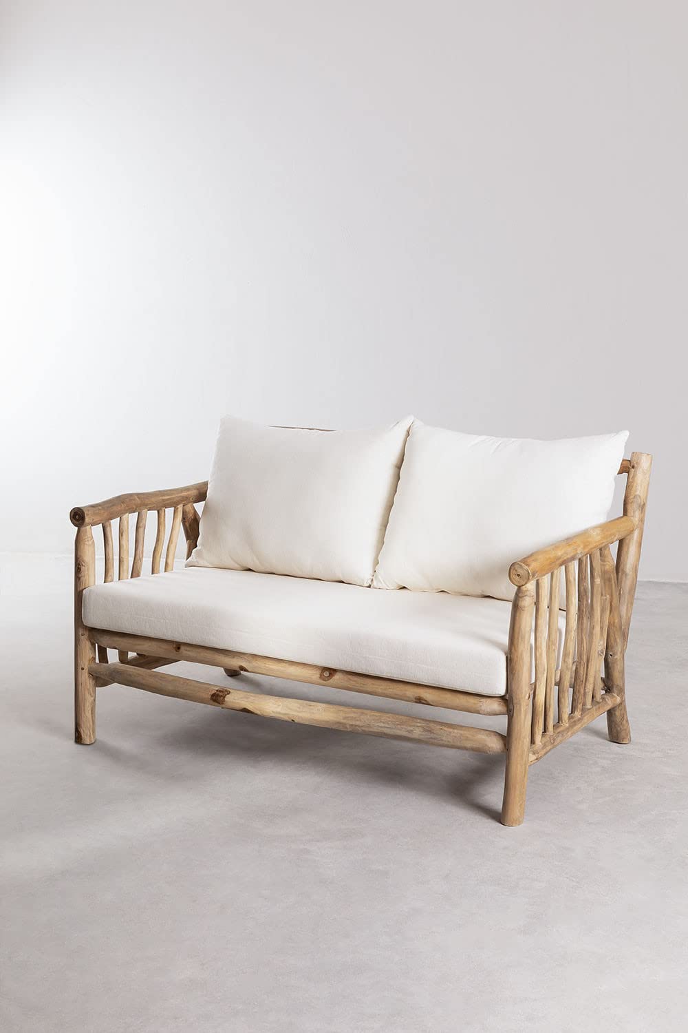 Sklum Narel divano 2 posti in teak marrone 131,5 cm