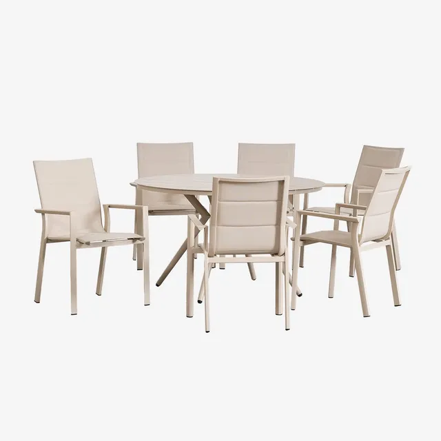 Sklum Valerie Karena set da giardino alluminio Ø125 6 sedie