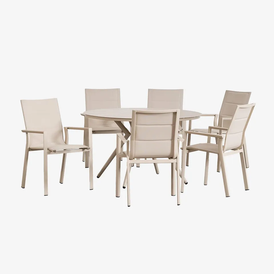 Sklum Valerie Karena set da giardino alluminio Ø125 6 sedie