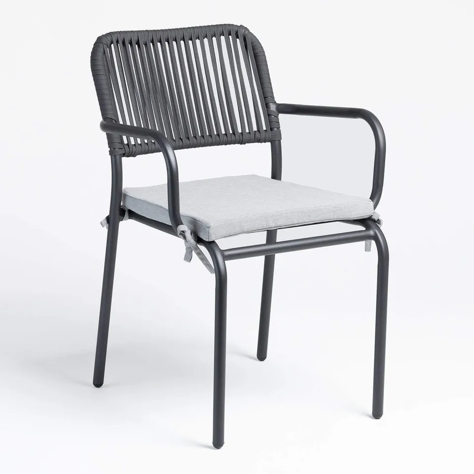 Sklum Arhiza sedia da giardino grigio scuro impilabile