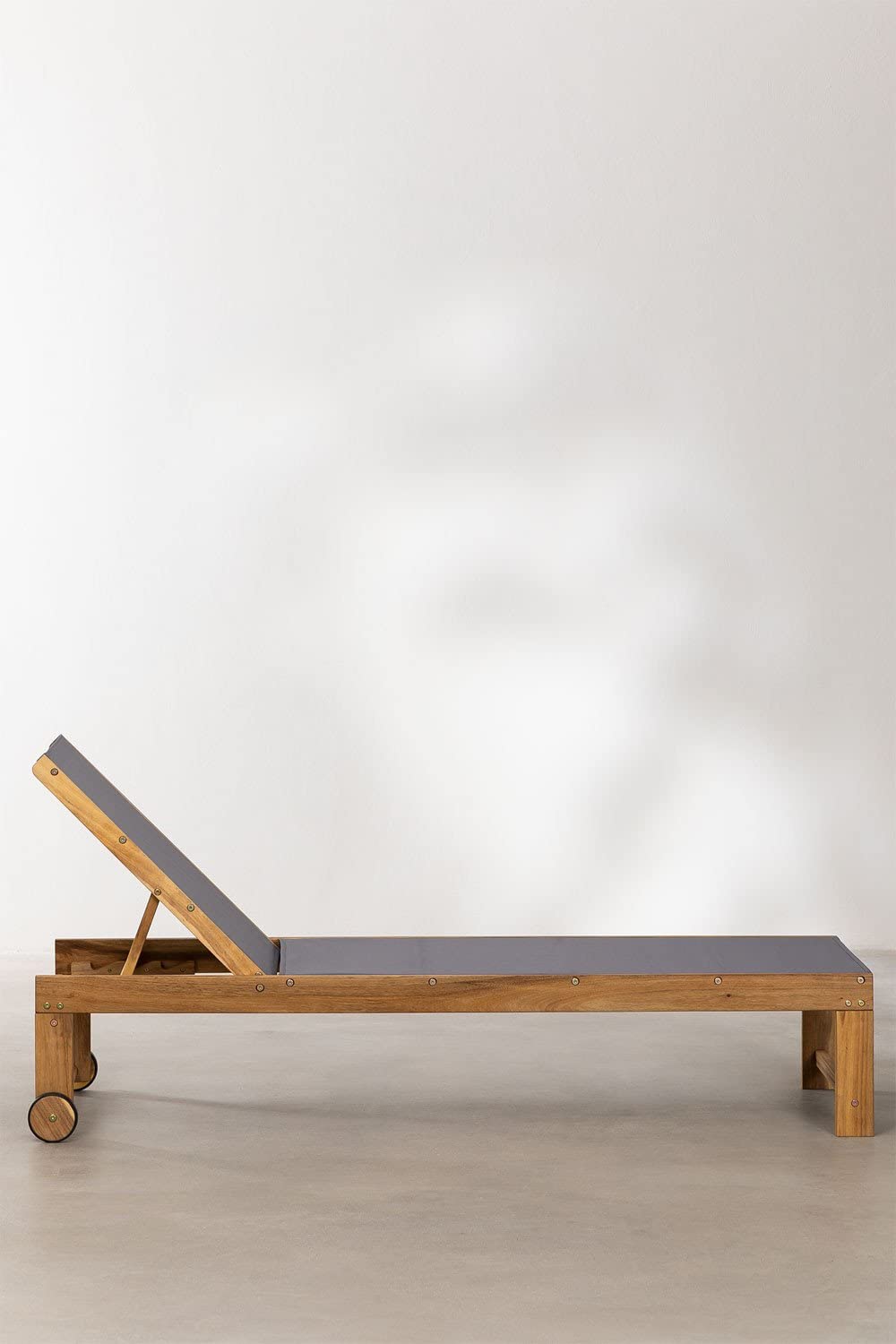 Sklum Valerys Grigio Esercito lettino reclinabile legno