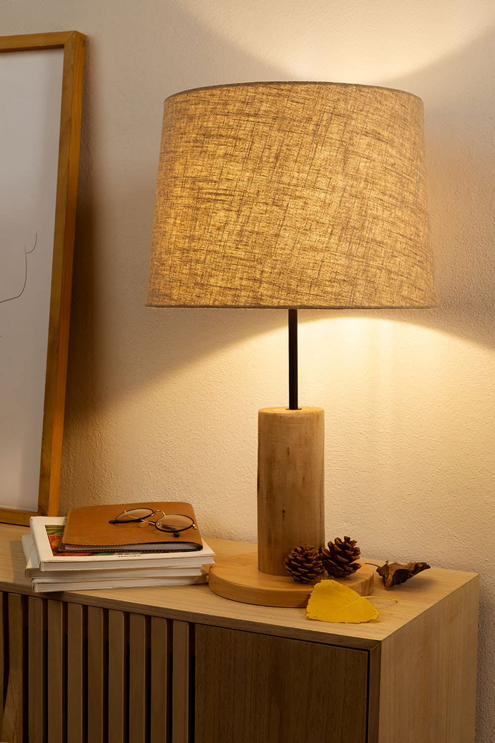 Sklum Ulga lampada da tavolo lino legno naturale