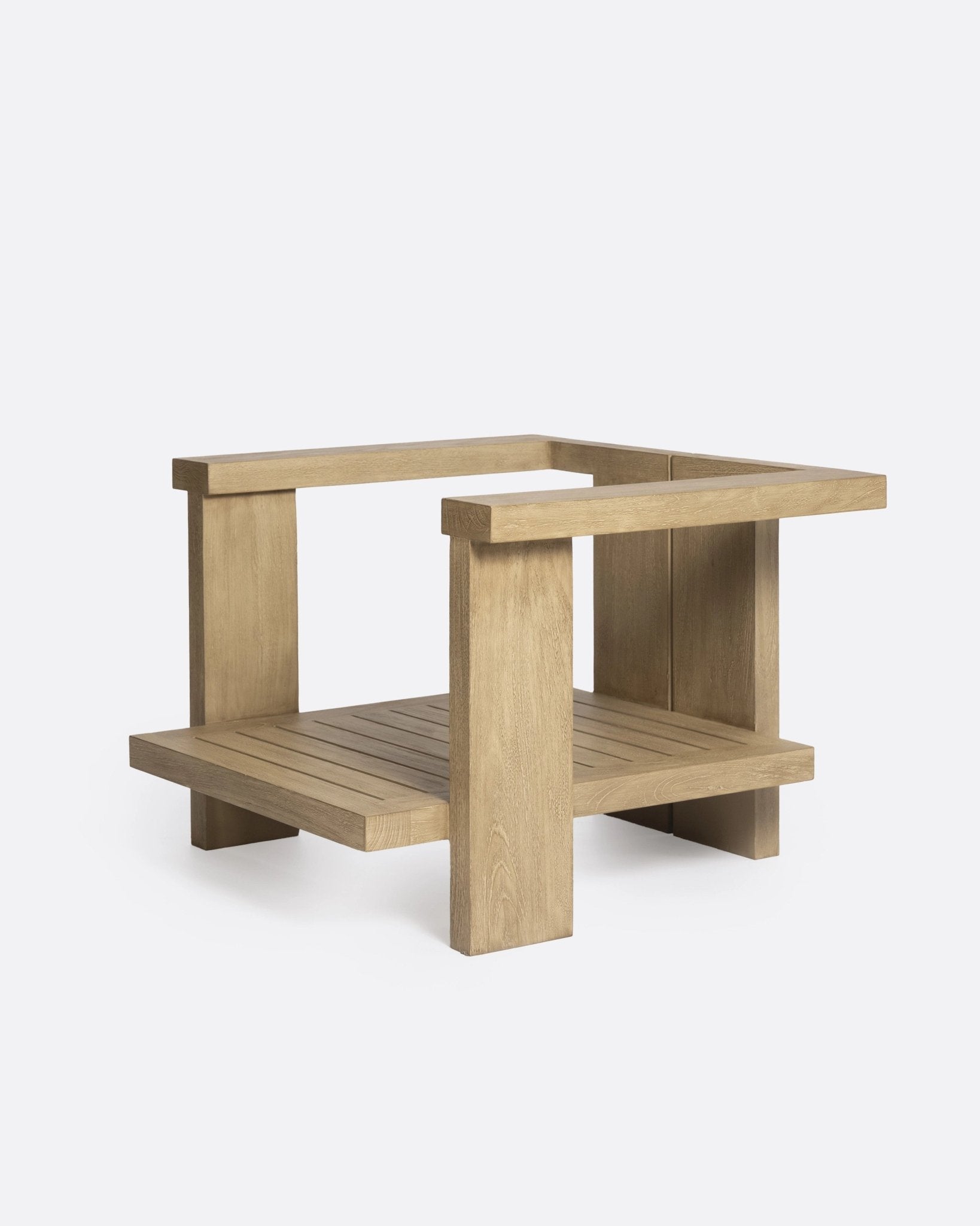 Bambua Panjang divano outdoor 1 posto bianco teak